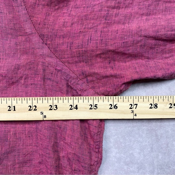 Cremieux Collection Linen Shirt Mens XL Red Lightweight Summer Button Down Shirt - Picture 16 of 16